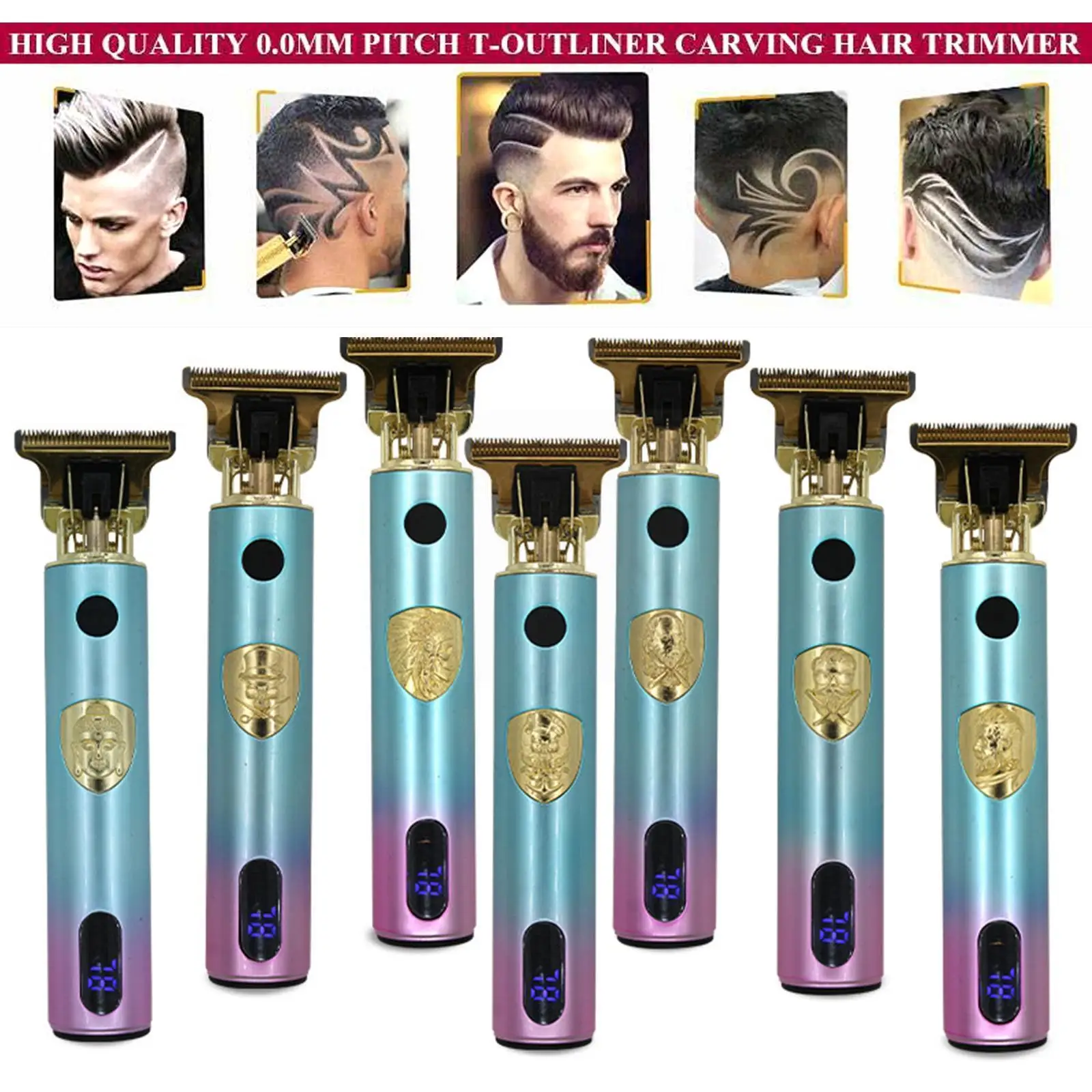 

T9 Hair Removal Electric Epilator Vintage Professional Trimmer Shavers Barber Cordless Men Machine Cutting Beard Razors Q2y9