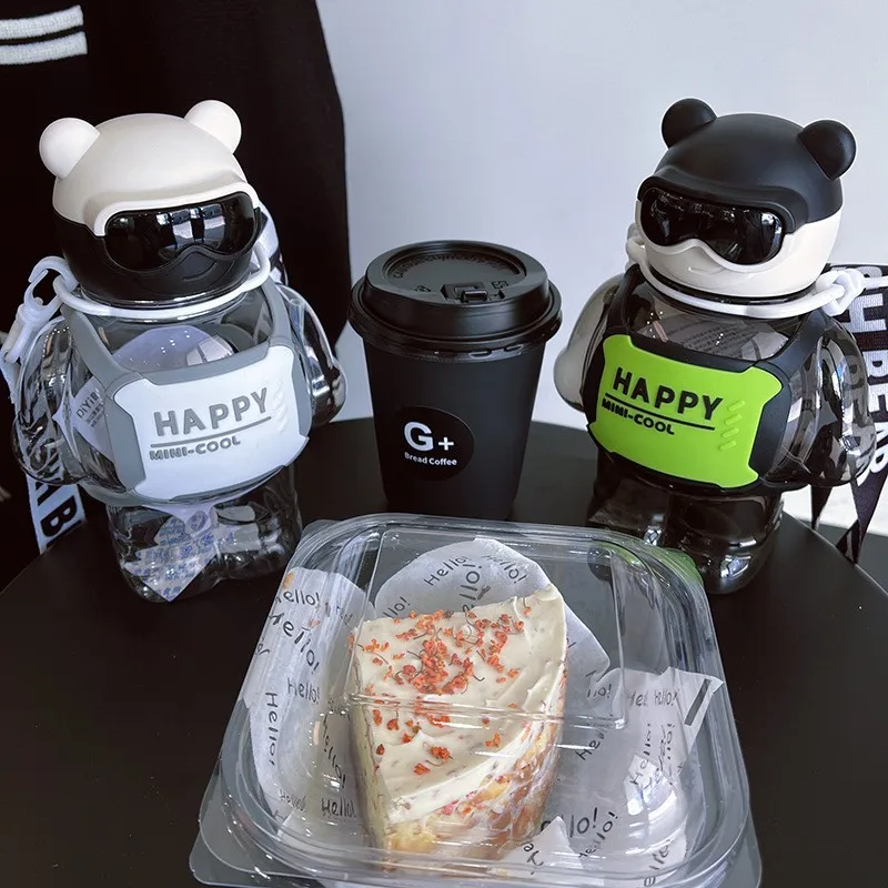 850 мл Спортивная бутылка для воды с соломинкой большая емкость пластиковая чашка