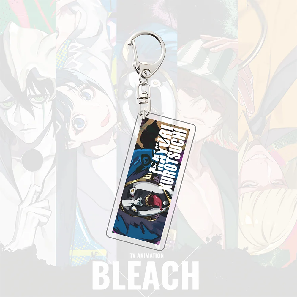Фото Акриловый брелок BLEACH x LAM SOUL ART SHOWCASE, фигурки Улькиорры, Рируки, Майури, Кисуке, Шинджи, в стиле стрит-арт, подвеска для сумки, подарок №3