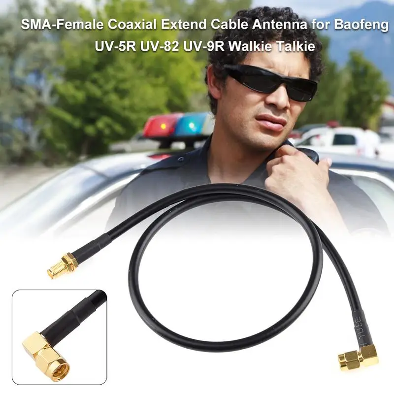 

Tactic Antenna SMA-Male to SMA-Female Coaxial Extension Connection Cable Cord for UV-5R UV-82 UV-9R Plus Walkie Talkie Radio