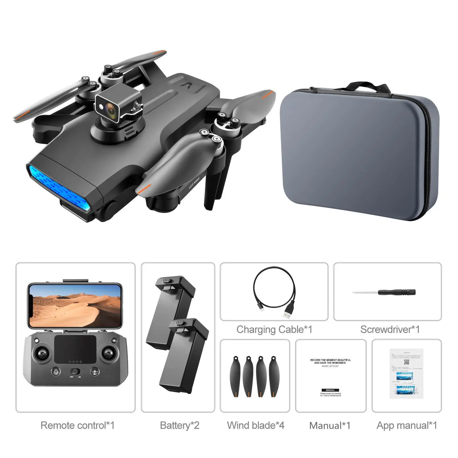

Квадрокоптер LU9 MAX складной с GPS, Wi-Fi, FPV, 1000 м