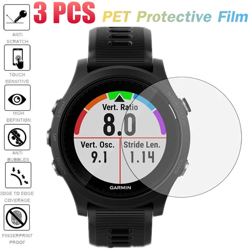 

3 шт., Защитная мягкая пленка для смарт-часов Garmin Forerunner 935 FR935 HD, защита экрана часов от царапин, ПЭТ пленка, бесплатная доставка