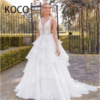 macdugal wedding dress simple bridal gown ball gown v neck backless tea length appliques vestido de novia for women custom made