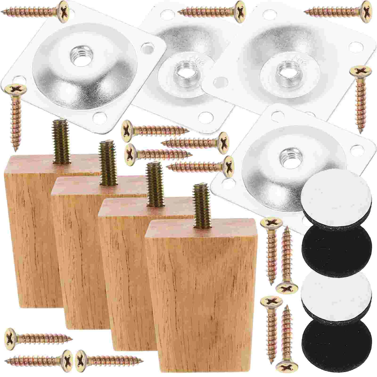 

4 Pcs Wood Sofa Legs Chair Replacement Vanity Table Extender Furniture Wooden Feet Dresser Extenders Couch 8 Inch Tables Chairs