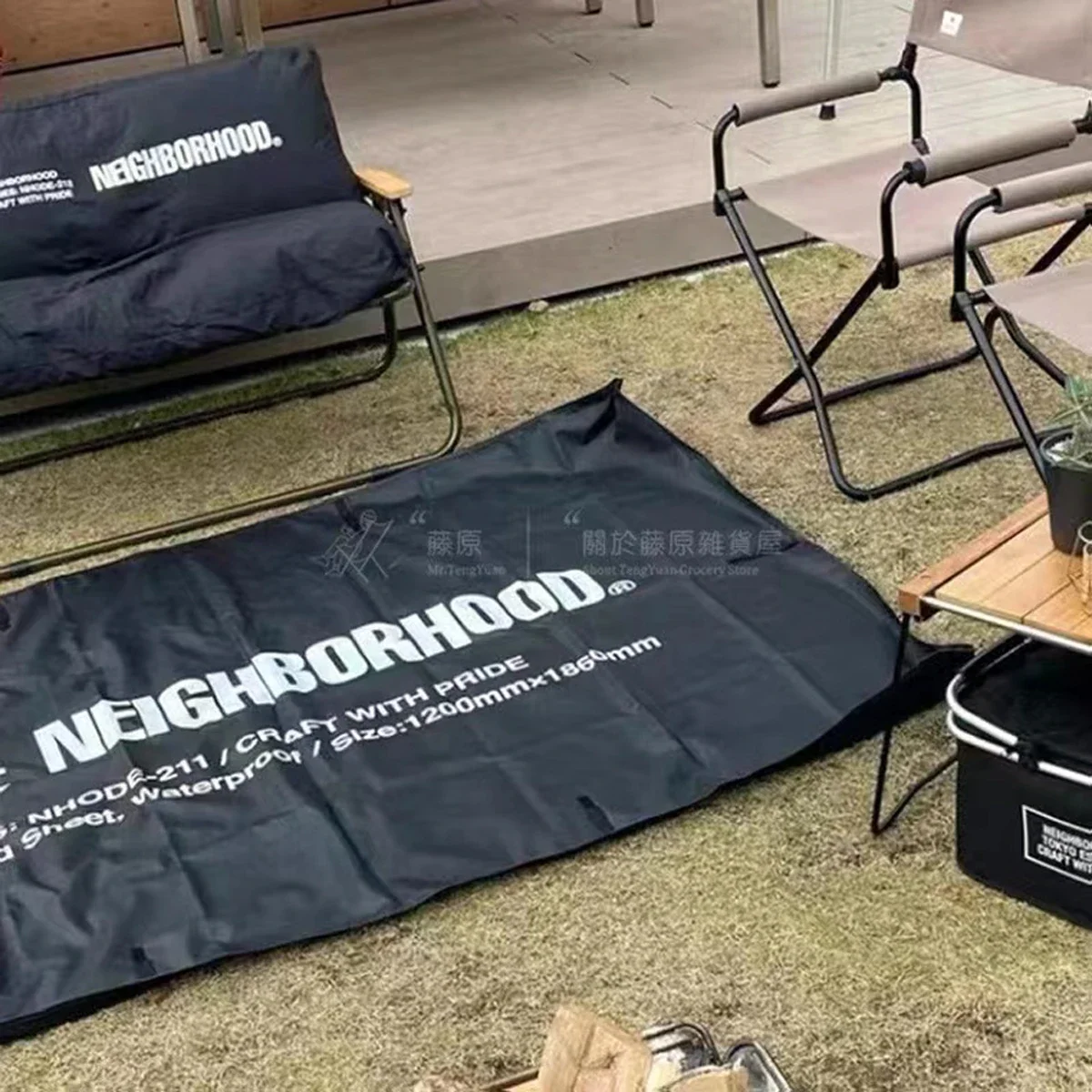 

Newarh1ood-estera de picnic de PVC impermeable, hebilla de almacenamiento portátil para acampar al aire libre, a prueba de humed