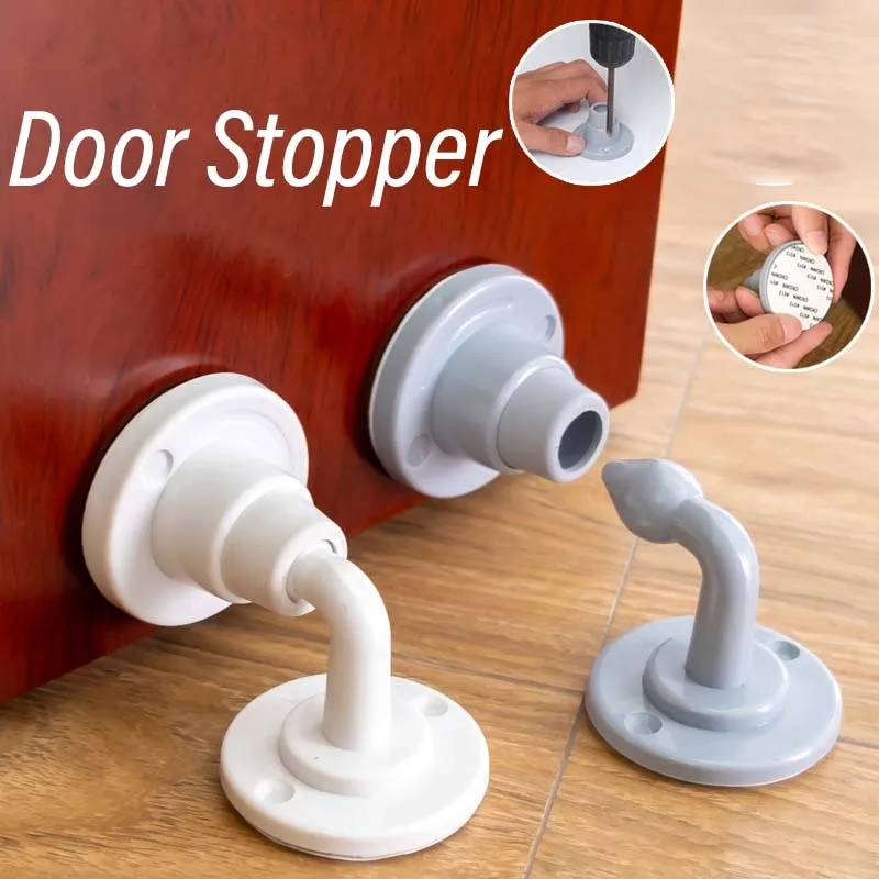 

Door Handle Pad Mute Cover Home Anti-collision Door Stop Paste Silicone Anti-collision Artifact Door Suction-free Punch Doorstop