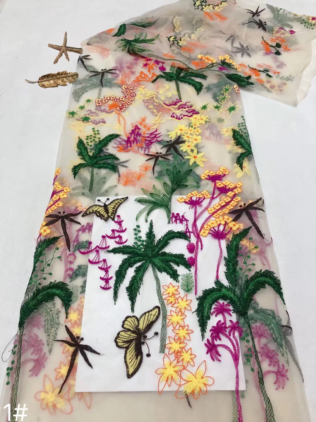 

HX7605 горячая Распродажа фантазийный дизайн 2022 африканская ткань вышитые сетчатые кружева с 3D цветочным красивым узором для свадебного платья