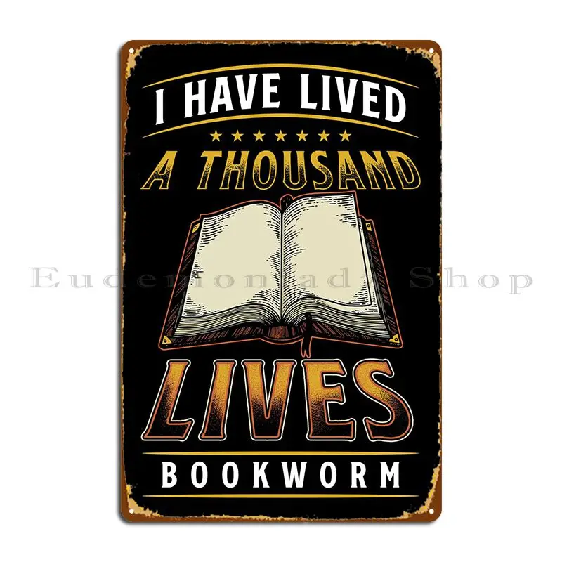 

Металлический знак Bookworm, покраска вечеринки, бара, персонализированный кинотеатр, жестяной знак, постер