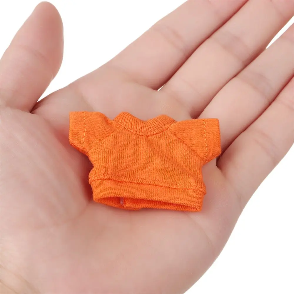 High Quality New Candy Colors Doll Clothes Short Sleeve Hoodies T-shirt for 1/12 Causal Shirts Accessories |