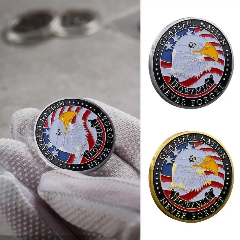 

Eagle Head Coin Medallion Badge Crafts Collection United States Commemorative Coin Gifts For Friends Adults