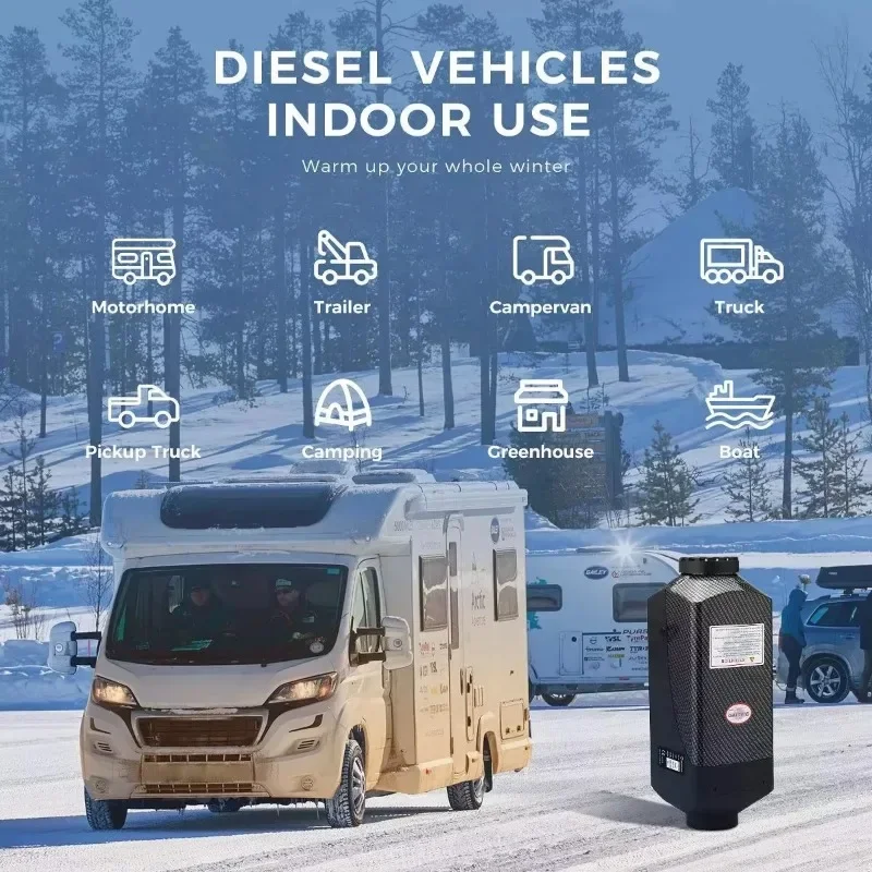 5 кВт 12 В дизельный Bluetooth-нагреватель встроенный водонагреватель автомобиль