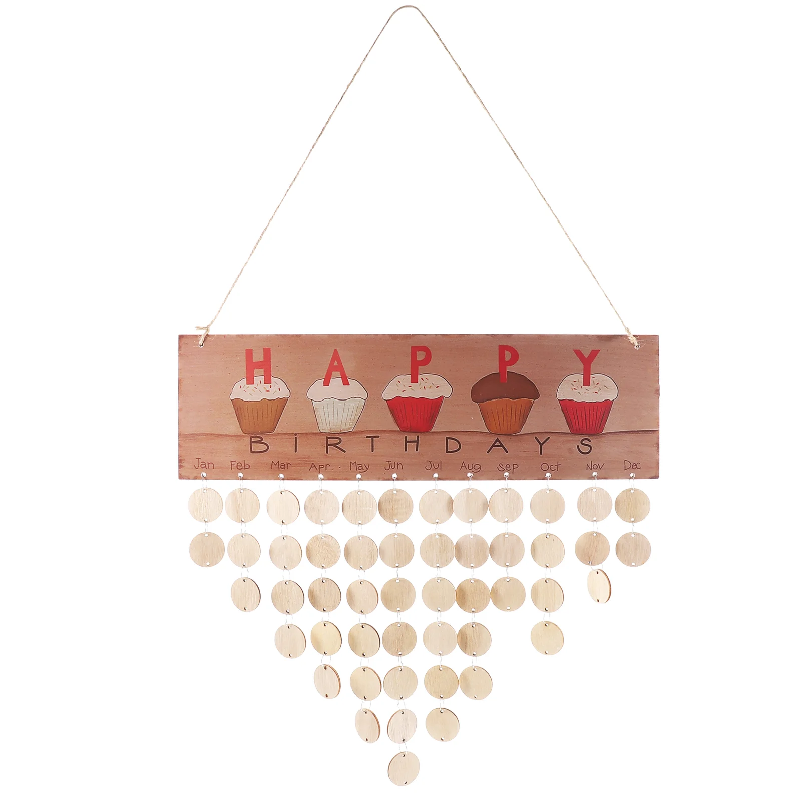 Календарь на день рождения украшение деревянная подвесная рабочая доска