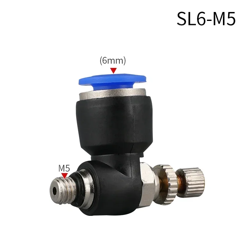 1 шт. SL 4 6 8 10 12 мм, быстрое соединение, пневматический фитинг M5 