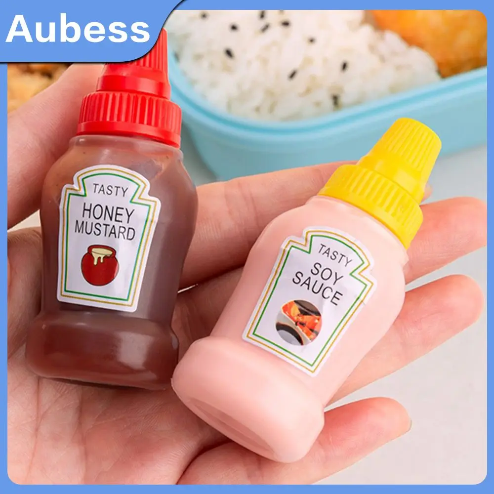 

Cute Mini Sauce Bottle Children's Bench Tomato Salad Sauce Portable Split Bottle Squeezed Sauce Sauce Seasoning Bottle Colorful