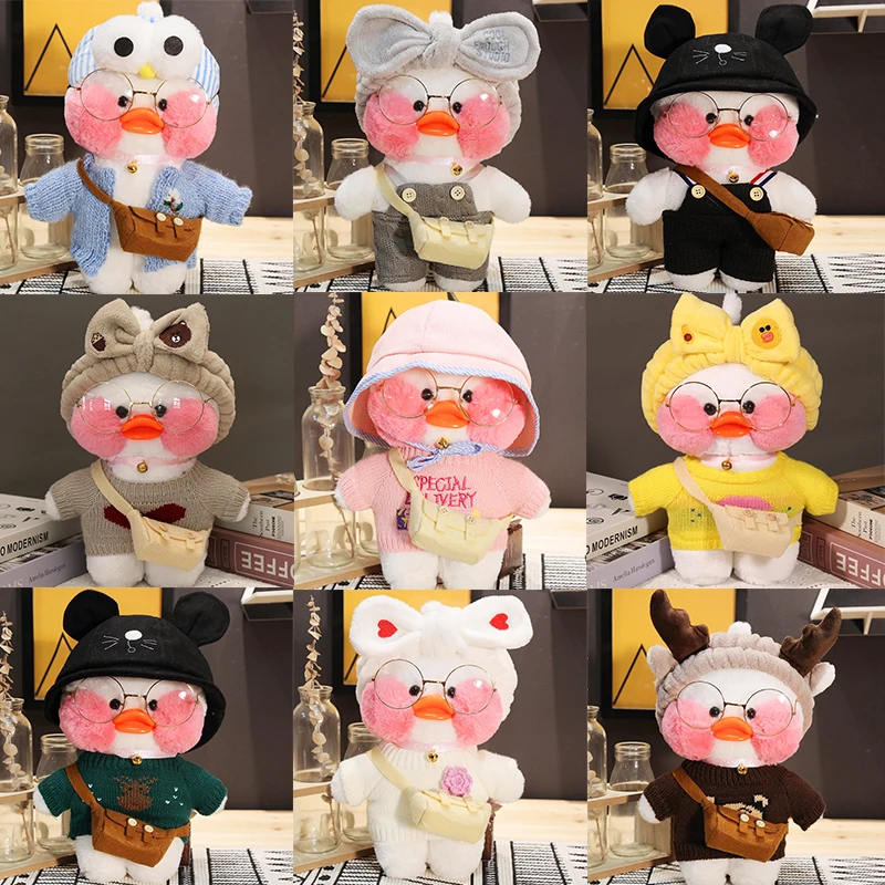 

30cm Little Yellow Duck Lalafanfan Ducks Plush Soft Toys Lalafanfan Doll Plush Toy Korean Netred Wearing Hyaluronic Acid Drake