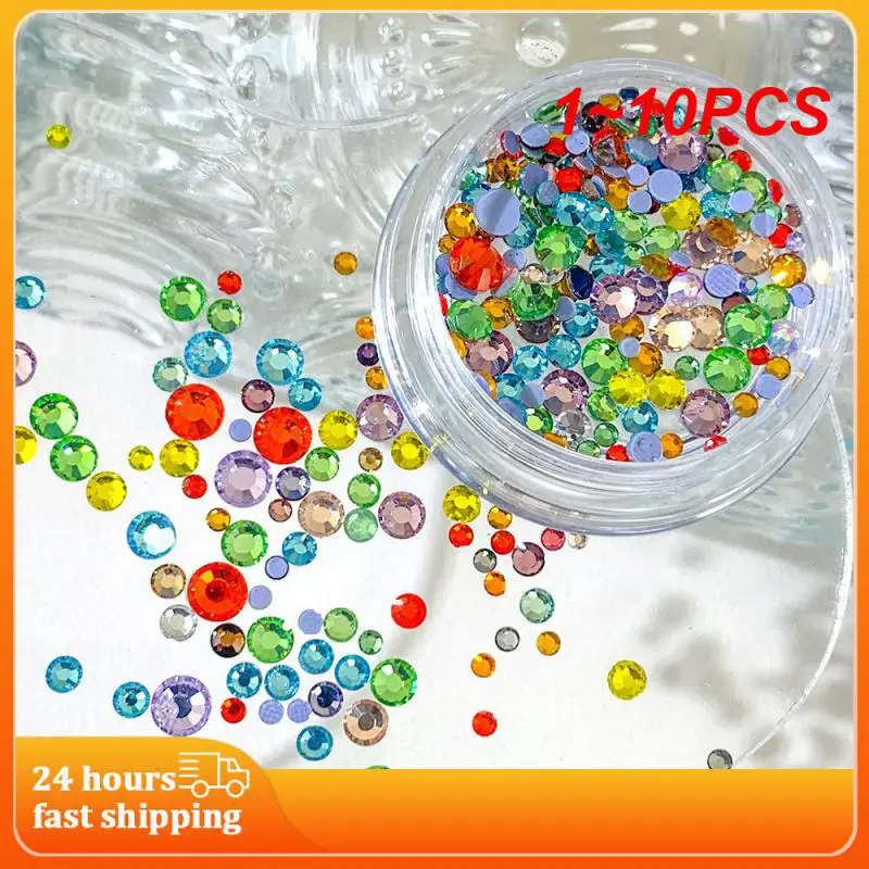 

1 ~ 10 шт. идеальный подарок, цветная дрель для ногтей, стеклянная дрель для ногтей, простая в использовании стеклянная круглая дрель, белая, около 130.