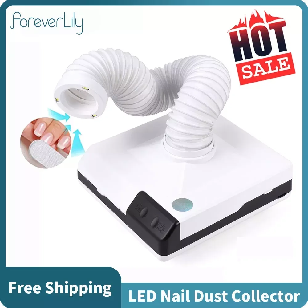 

NEW2023 Nail Dust Collector Suction Dust Cleaner Retractable Elbow Strong Fan Vacuum Cleaner Nail Manicure Nail Art Salon Tools