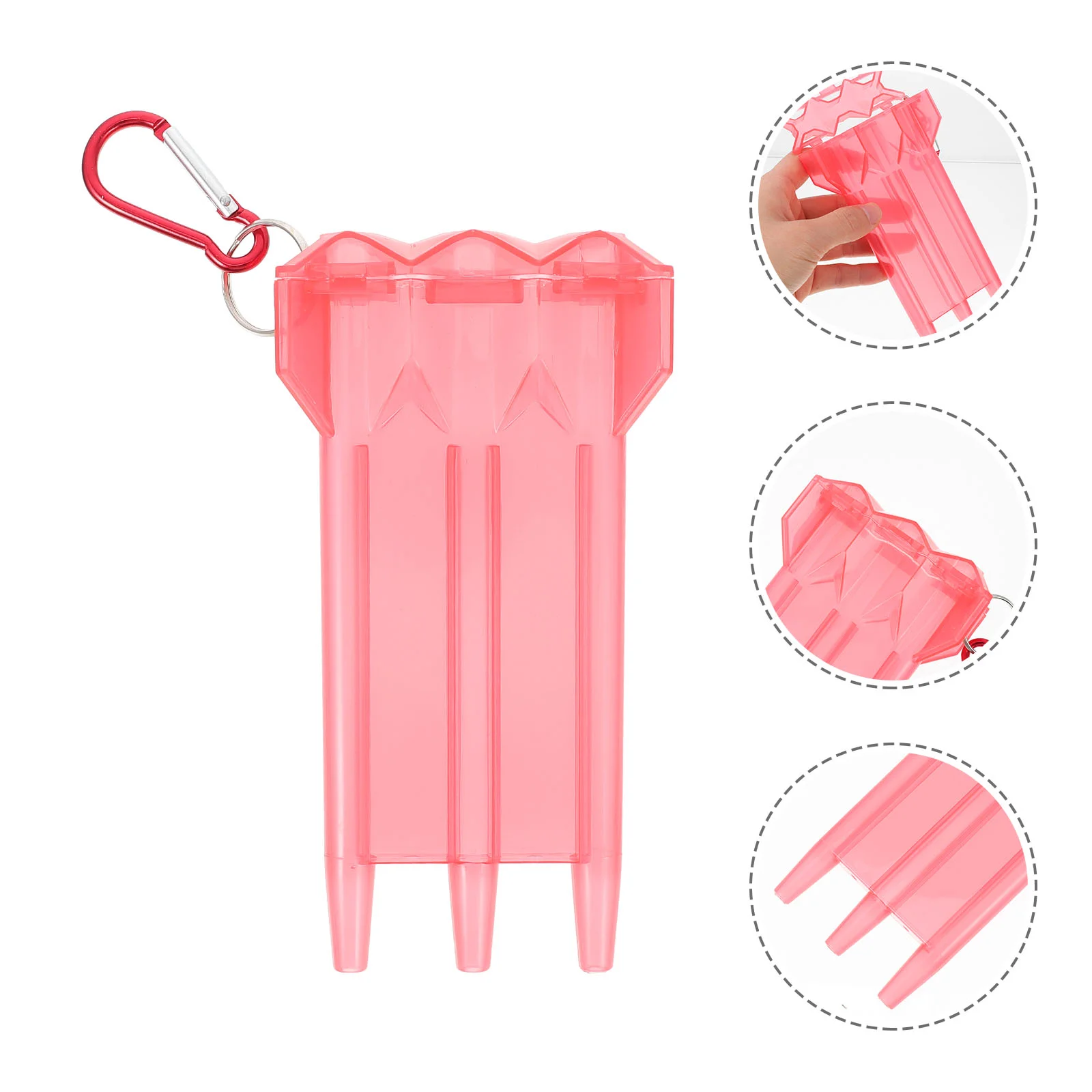 

Adjustable Dart Case Storage Box: Portable Dart Case with Lock Buckle Dart Tips Container for Dart Shafts Flights Red