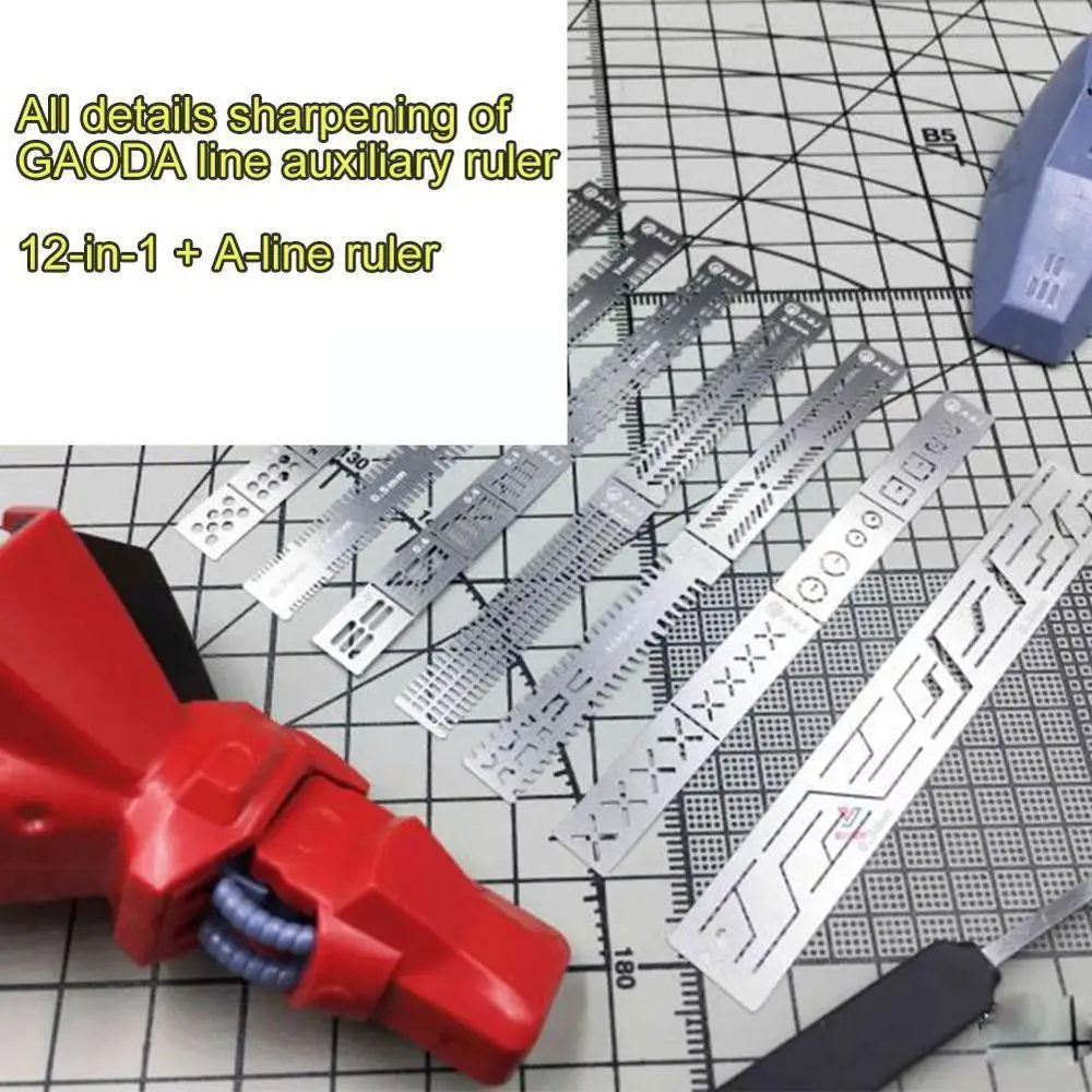 Линейка для резьбы 4 в 1 линейка с линейкой инструмент гравировки и ремонта