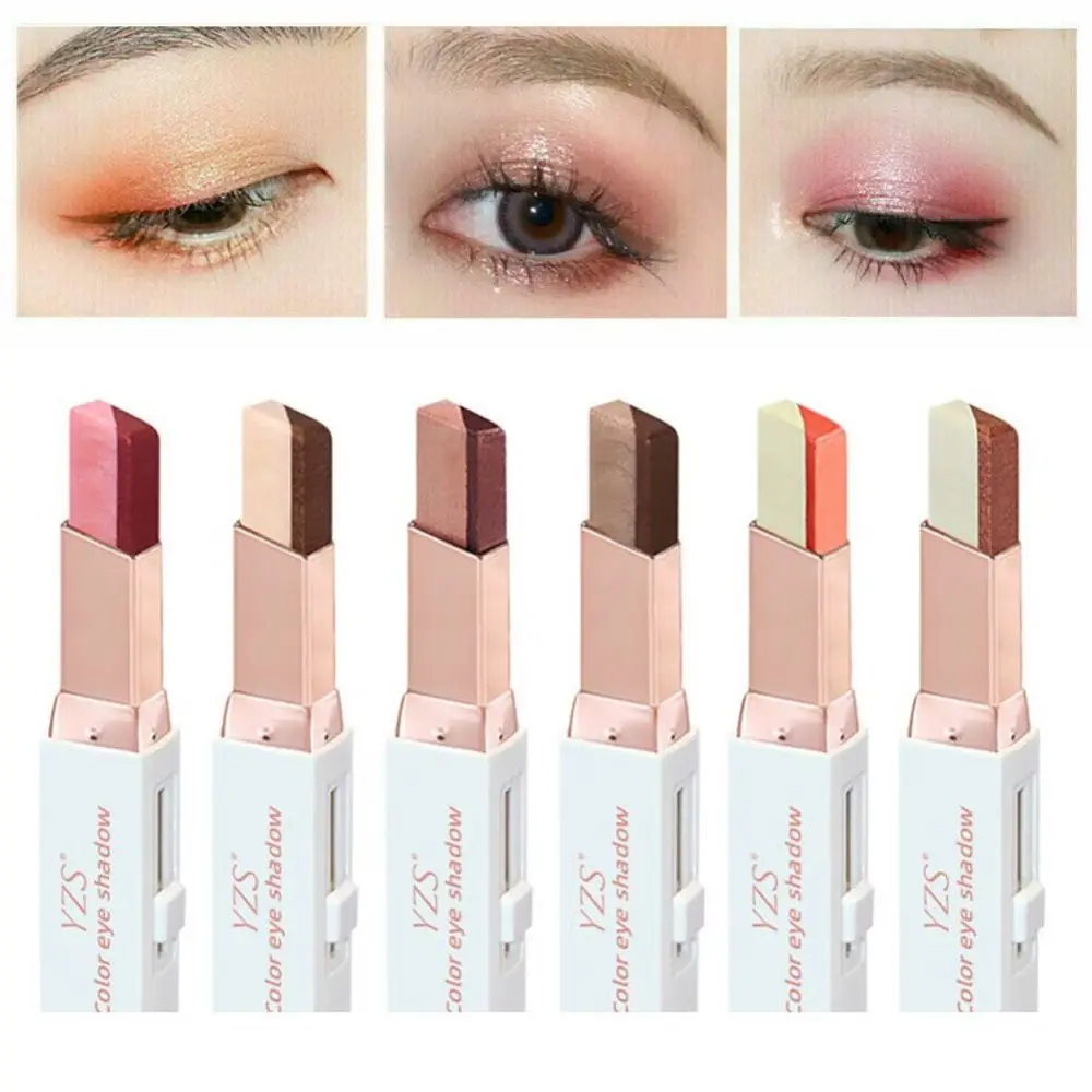

Velvet Bicolor Shimmer Cosmetics Tool Lying Silkworm Pen Eye Makeup Double Color Eyeshadow Stick Pearlescent Eyeshadow Pen