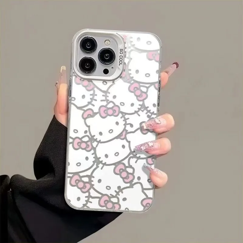 Розовый чехол Sanrio Hello Kitty Cool с полным экраном для Xiaomi Mi 14T 14 13 12 12T 11 Lite Poco X6 F6 F5 X5 F4 F3 X3