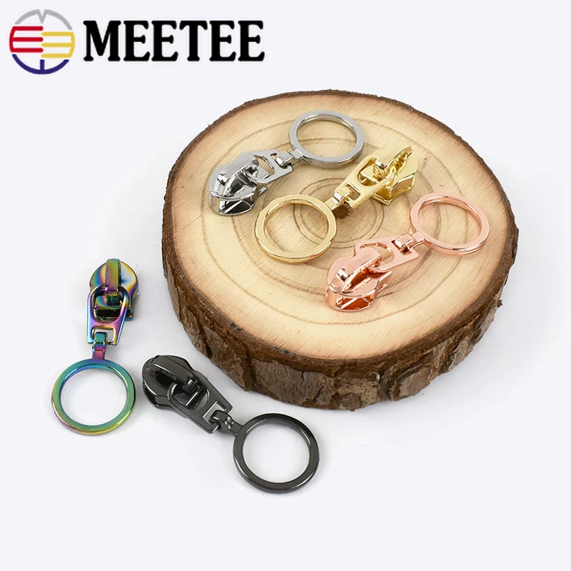 5/10/20Pcs 5# Zipper Sliders for Nylon Zips O Ring Pulls Jacket Bag Repair Kits Zip Head Puler DIY Sewing Accessories |