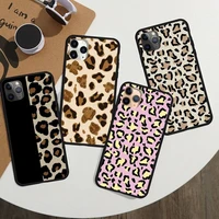 leopard print pattern phone case for iphone 12 11 13 7 8 6 s plus x xs xr pro max mini shell