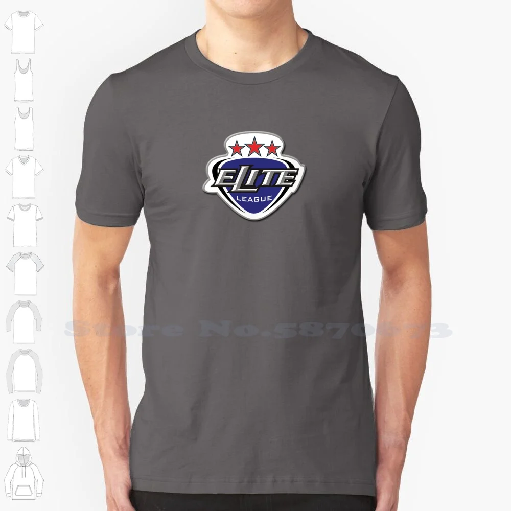 

Футболка с логотипом элитной хоккейной лиги (UK), Повседневная Уличная одежда, футболка с принтом логотипа, графическая футболка из 100% хлопка