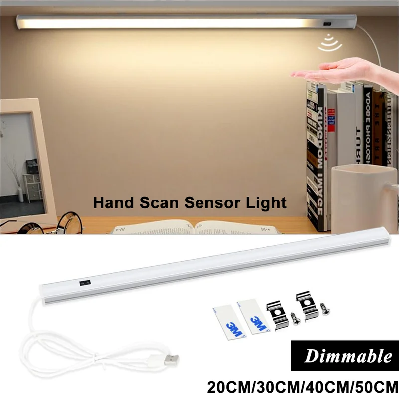 

Night Lights Hand Scan Sensor Under Cabinet Lights 5V USB Bedroom Lamp Led Staircase Lights with Sensor