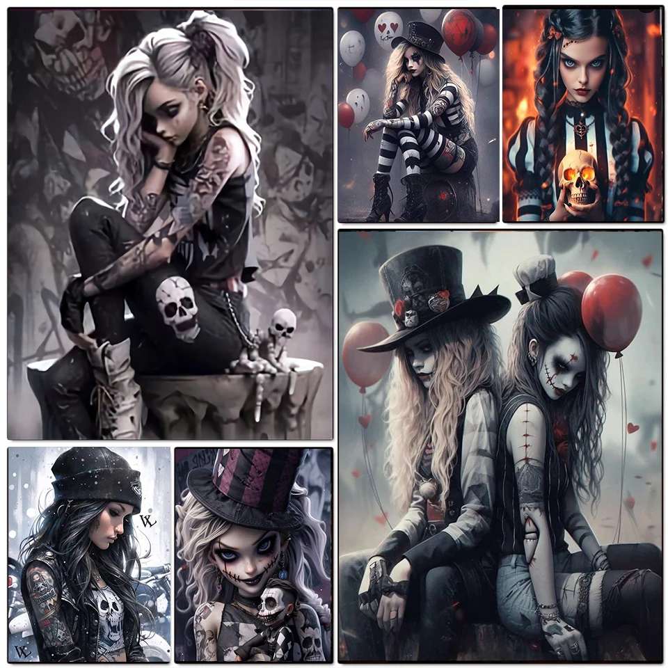 Алмазная мозаика с черепом |