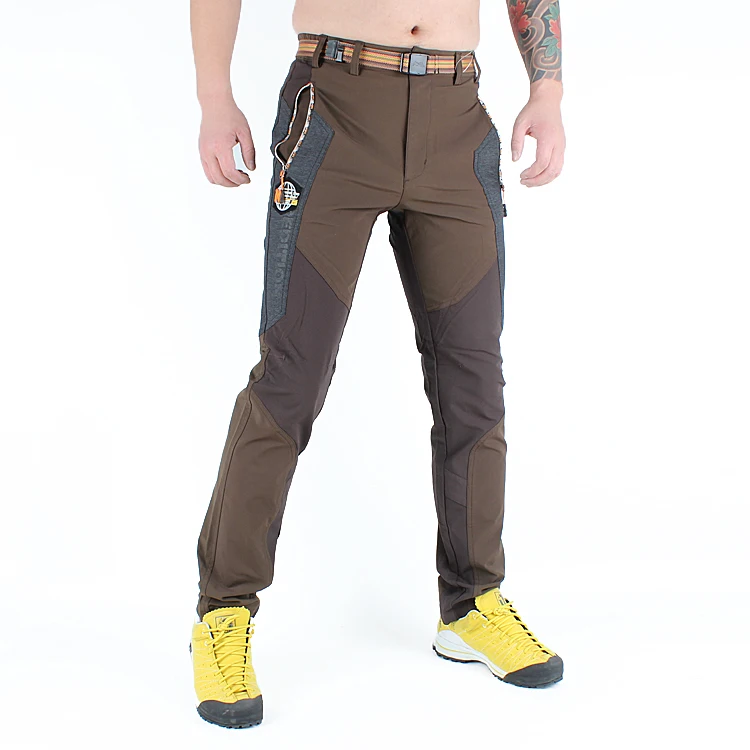 

MOUNTAIN STAR Men's breathable waterproof ultraviolet-proof elastic hiking pants mens quick-dry mountaineering cycling pants