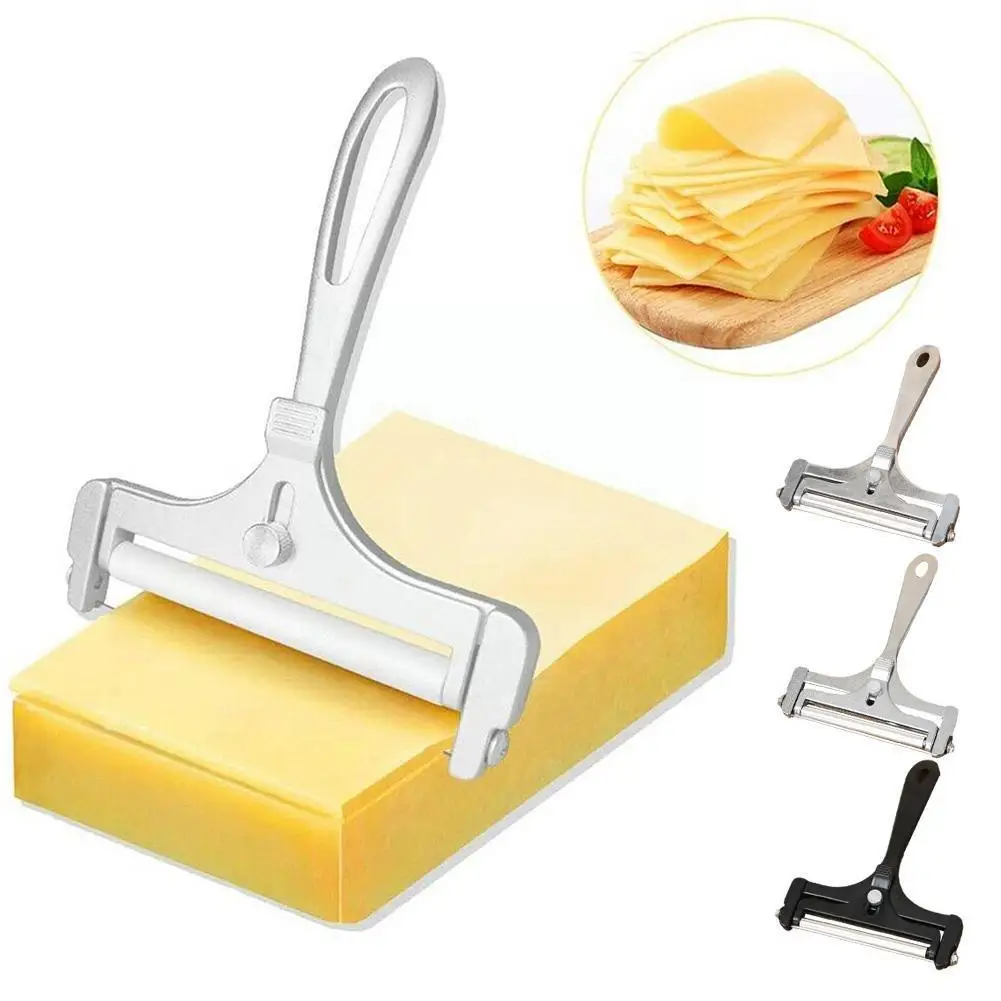 

Aluminium Alloy Cheese Slicer Adjustable Thickness Cutter Clean Cheese Kitchen To Gadgets Easy M0W8