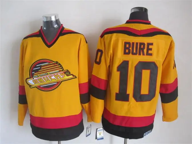 

VANCOUVER #10 PAVEL BURE Throwback CANUCKS Hockey Jerseys Retro Embroidery Stitched any name and number