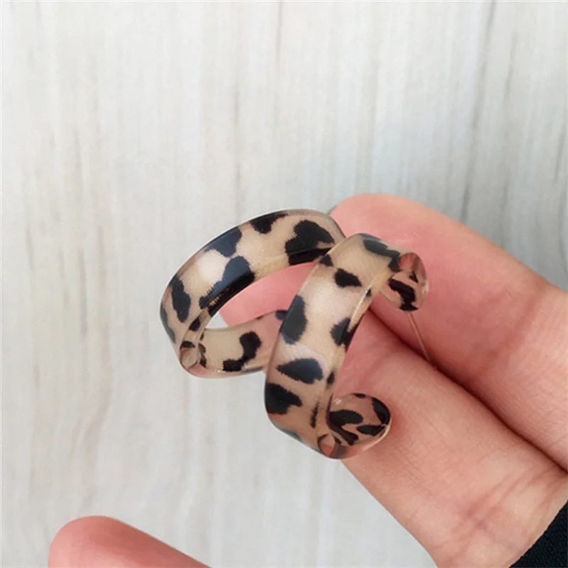 Новые Эффектные серьги для женщин коричневые леопардовые геометрические