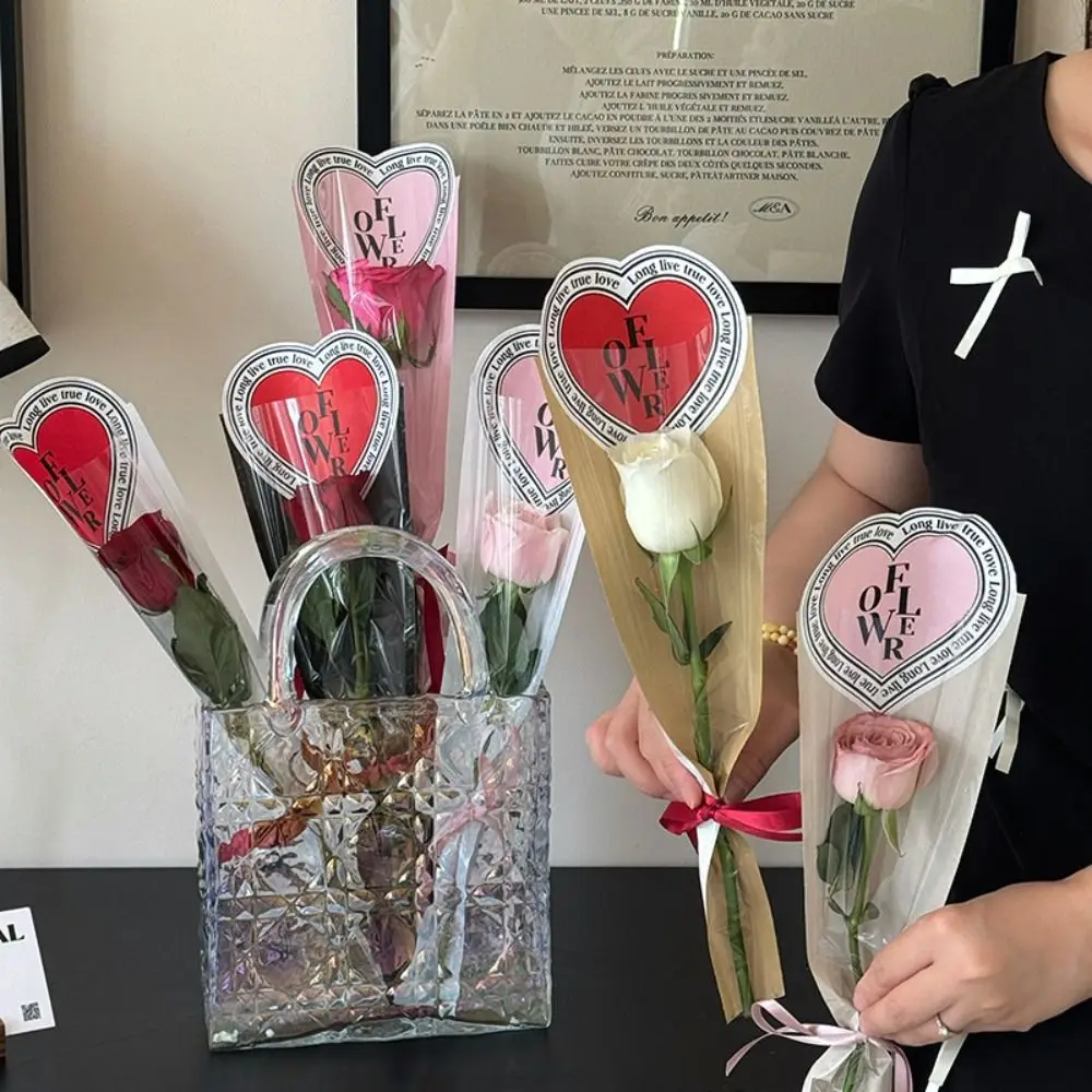 Прозрачные цветочные пакеты из крафт-бумаги 20 шт.