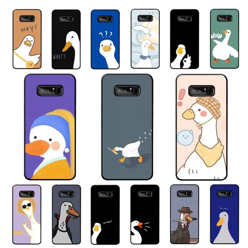 

Cartoon Cute Goose Phone Case for Samsung Note 5 7 8 9 10 20 pro plus lite ultra A21 12 02