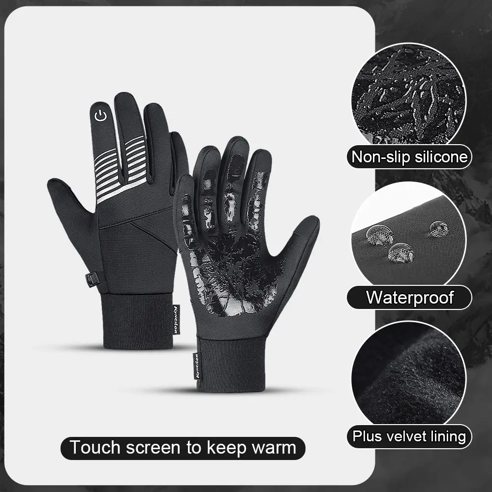 

Женские варежки, теплые перчатки для спорта на открытом воздухе, рыбалки, бега, скалолазания, сенсорных экранов, велосипедные перчатки для вождения, зимние Светоотражающие перчатки