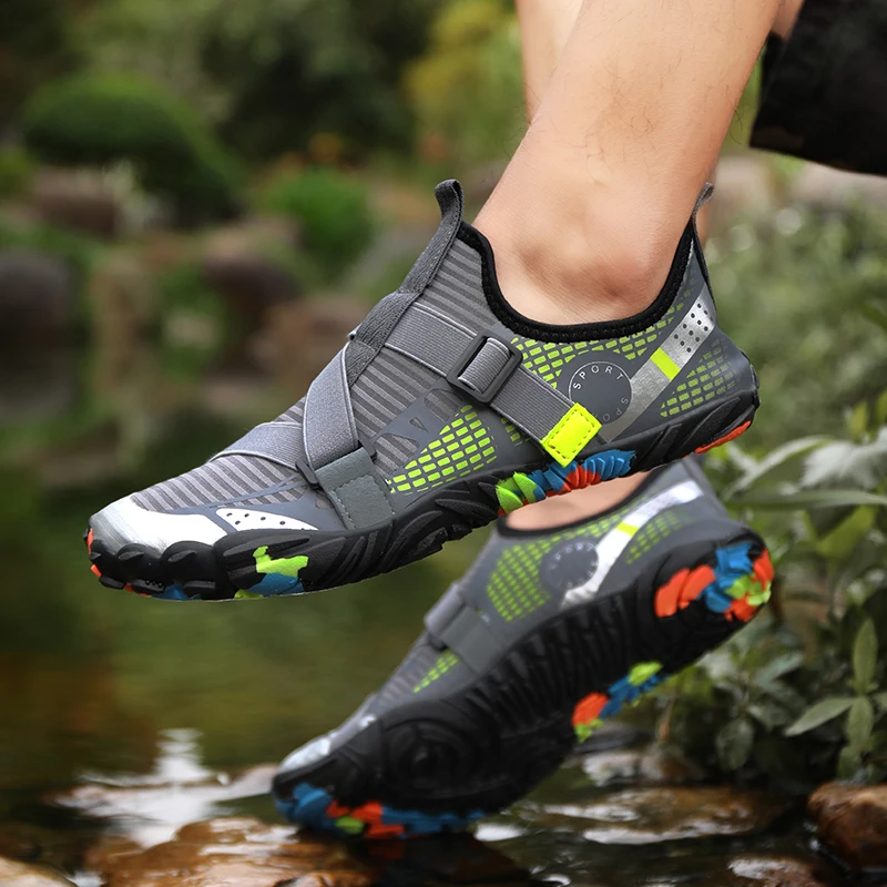 JIEMIAO Men Quick-Dry Wading Shoes Surfing Water Shoes Breathable Aqua Upstream Outdoor Sports Wearproof Beach Sneakers