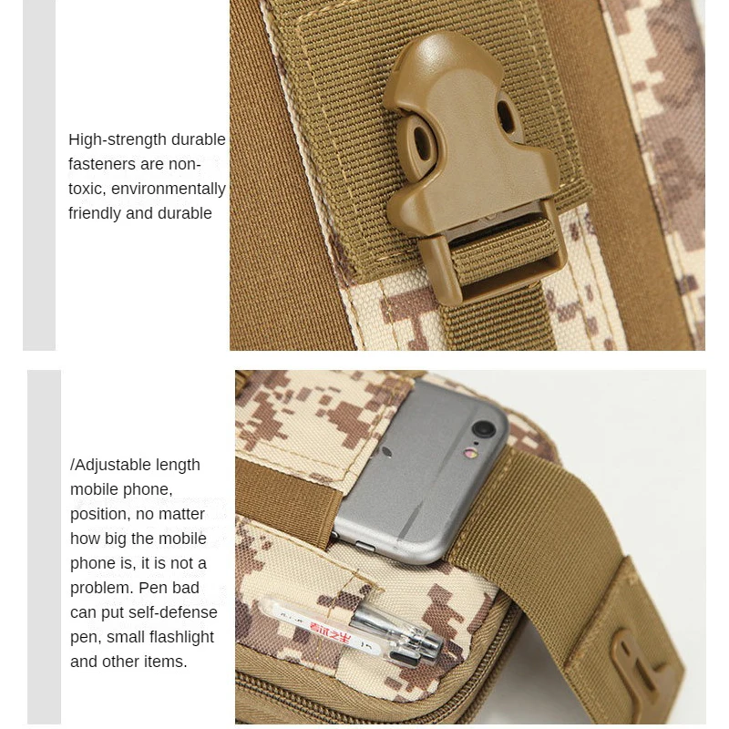 Hot sell Tactical Molle Pouch Belt Waist Outdoor/camping hiking Fanny Pack Bag Pocket Men's chest Bag waist bag For Phone