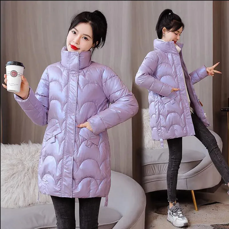 

Winter Jacket Women's Mid-Length Padded Parkas Loose Outerwear 2022 New Fashion Thick Warm Women's Clothing