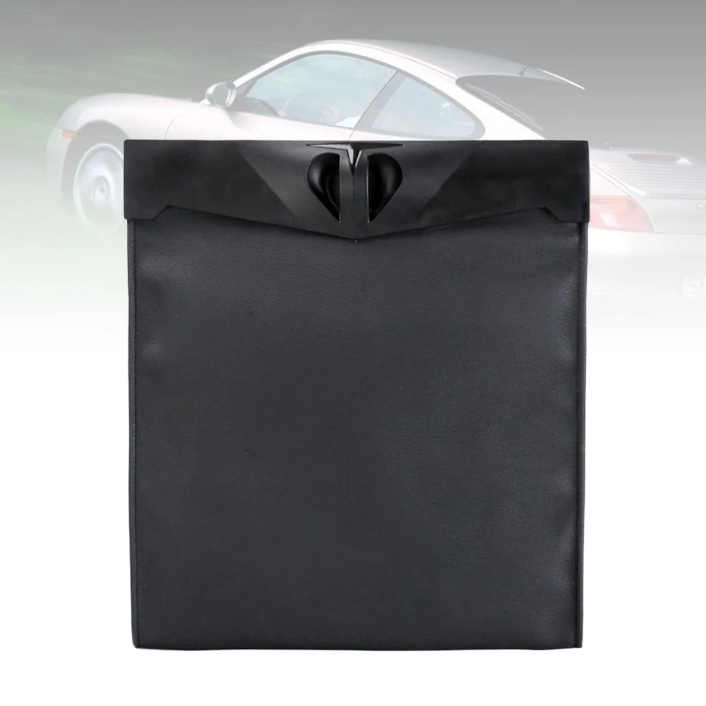 

1pc Durable Collapsible Back Seat Vehicle Rubbish Container Trash Bag Hanging Auto Organizer