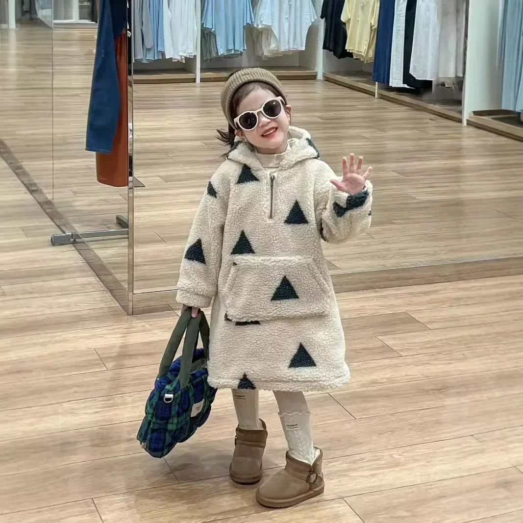 Юбка для девочек Новинка осени 2024 детская одежда корейский стиль полный принт