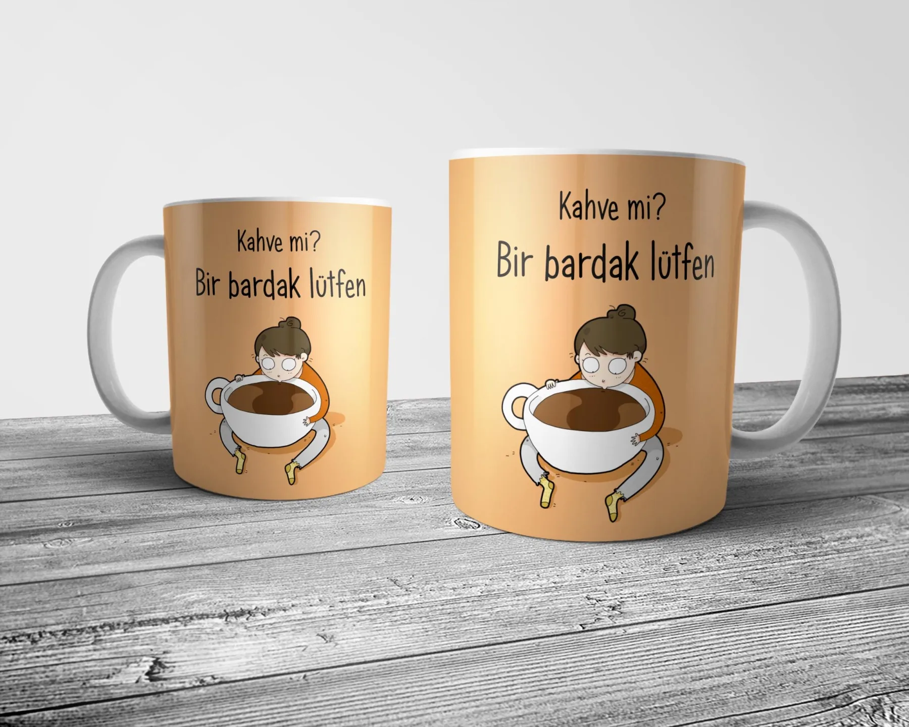 Кружка Pixxa Coffee Kahvesever модель чашки 2 для молока кофе чая фарфоровый подарок|Кружки|