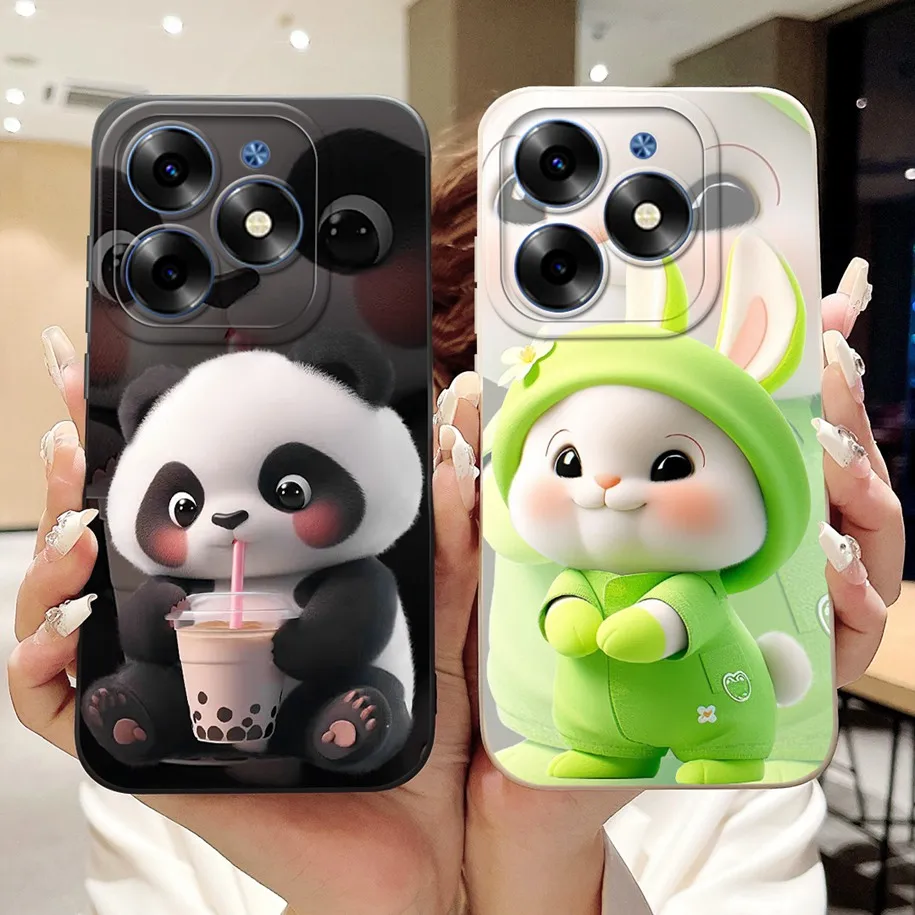 Shockproof Cover For Itel S23 Plus Case S681LN S23+ Funda Cute Rabbit Panda Protective Soft Bumper S 23 S665L Coque
