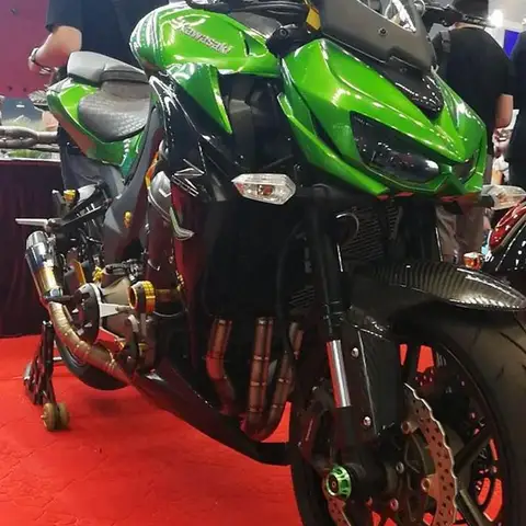 Выхлопная труба для мотоцикла Kawasaki Z1000 2010-2023 Z1000SX 2010-2019, передняя звеньевая труба без застежки, глушитель из углеродного волокна 51 мм