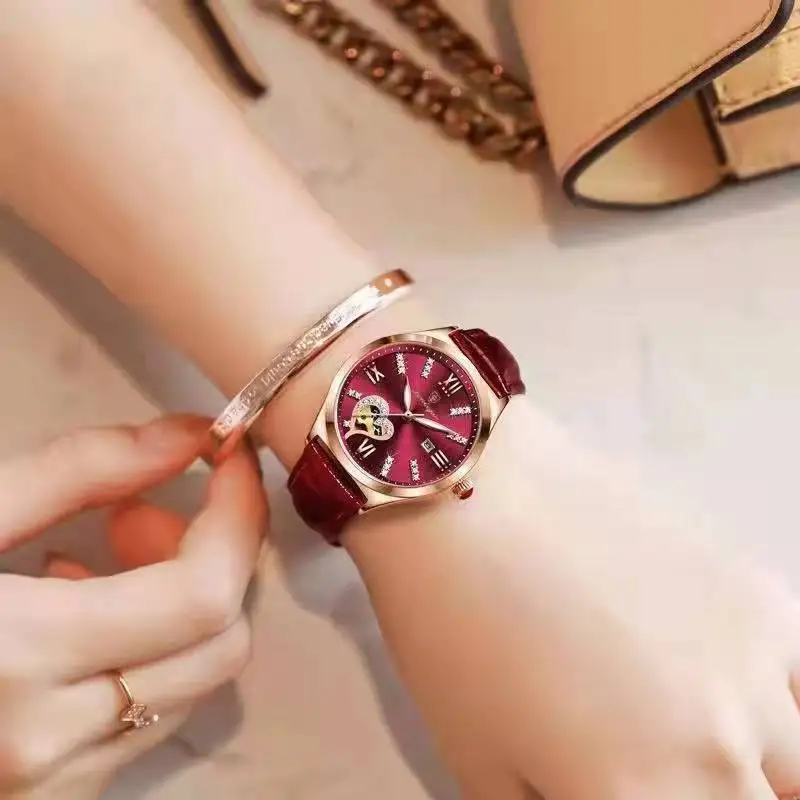 Swiss Brand POEDAGAR 2022 Fashion Women Watch Stainless Steel Mesh Rose Gold Luxury Waterproof Luminous Ladies Quartz Watches