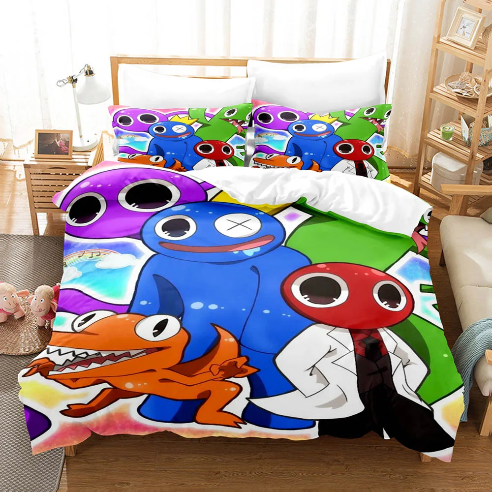 

Rainbow Friends Bedding Sets 3D Kids Duvet Cover Set With Pillowcase Twin Full Queen King Bedclothes Bed Linen For Boys Girls