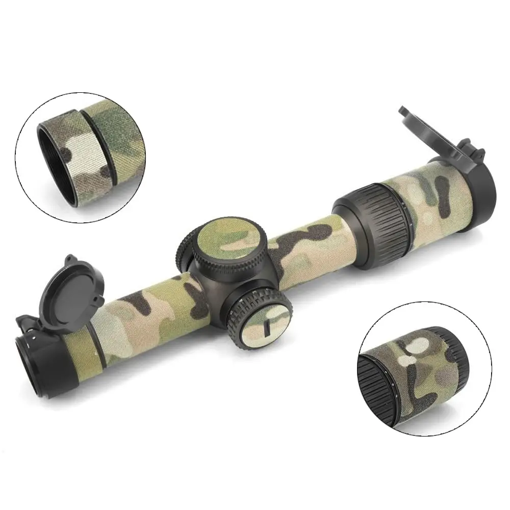 Фото Тактический прицел YCTAC Razor HD 1-6X LPVO с камуфляжной защитной наклейкой для страйкбола, охоты и стрельбы CS. №5