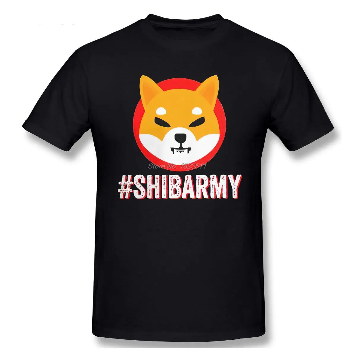 

Token Crypto Shiba Inu Coin T-Shirt Men Vintage Pure Cotton Tees Short Sleeve T Shirt Summer Harajuku Streetwear