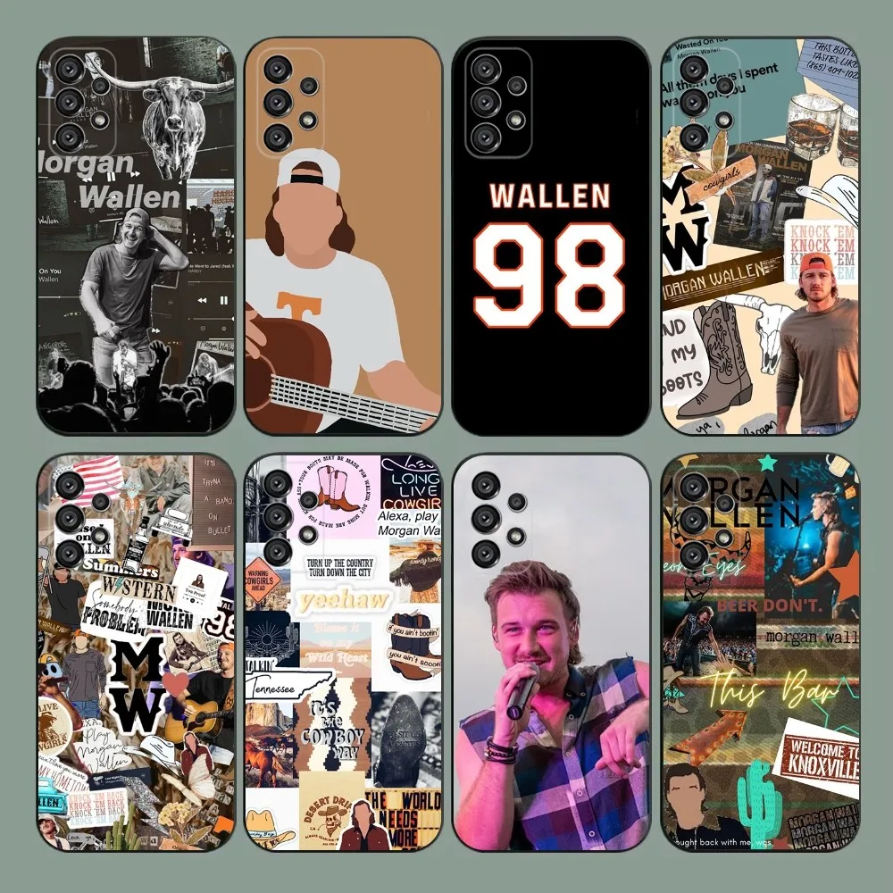 M-Morgan Wallen American Singer Phone Case For Samsung Galaxy A20 A21s A22 A31 A32 A52 A53 A72 73 A80 A91 Soft Black Cover